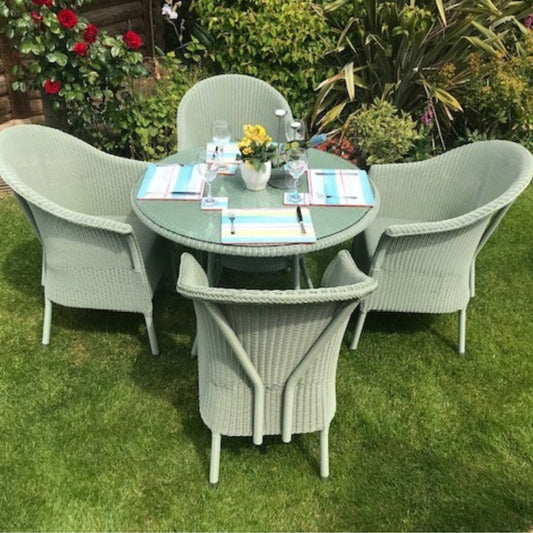 Lloyd Loom Beverly Armchair and Bistro Table Set