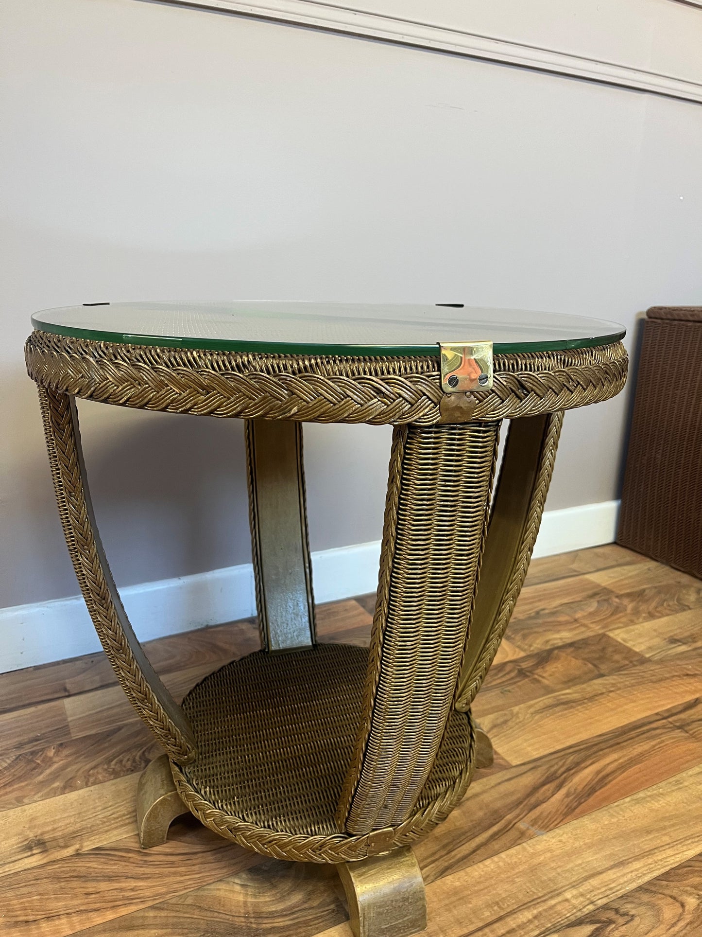 Lloyd Loom Side Table 1935 (Ready For Painting)