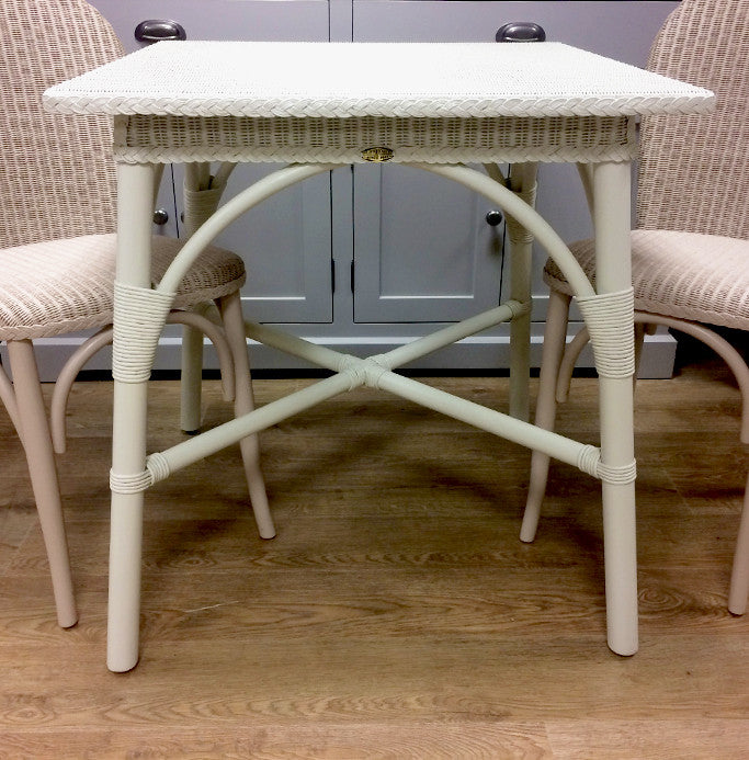 Lloyd loom Beverley Tea Table in Chalk