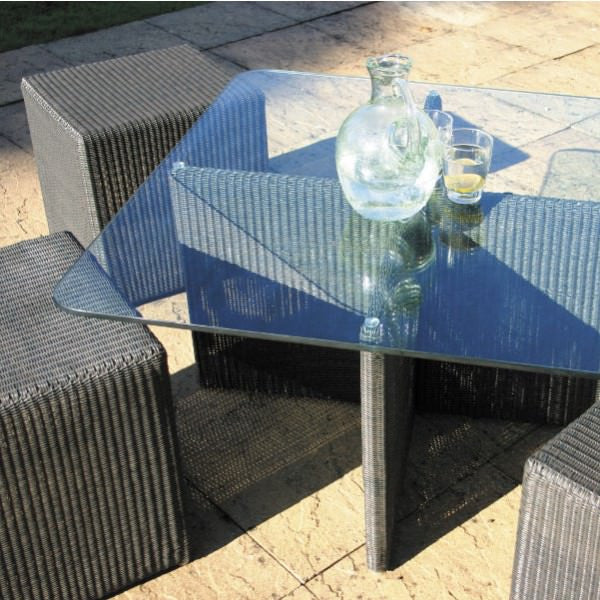 lloyd loom glass table