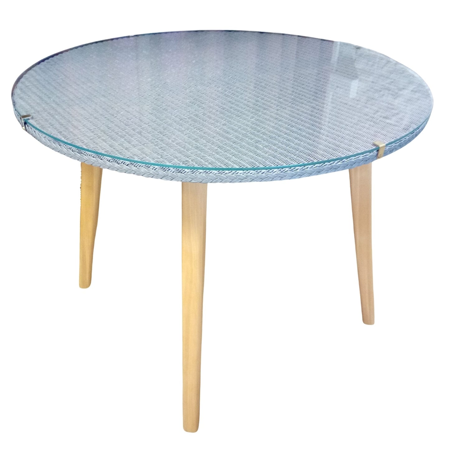 Lloyd Loom Eskdale Round Table with Glass Top