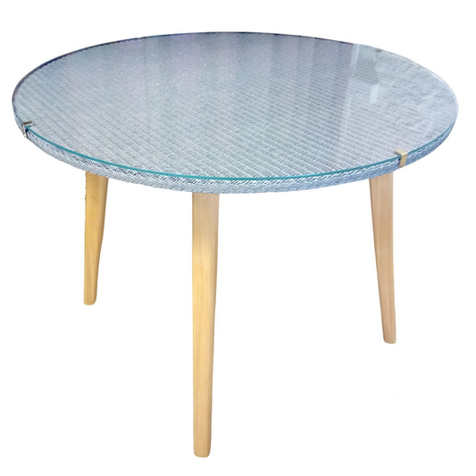 Lloyd Loom Eskdale Round Table with Glass Top