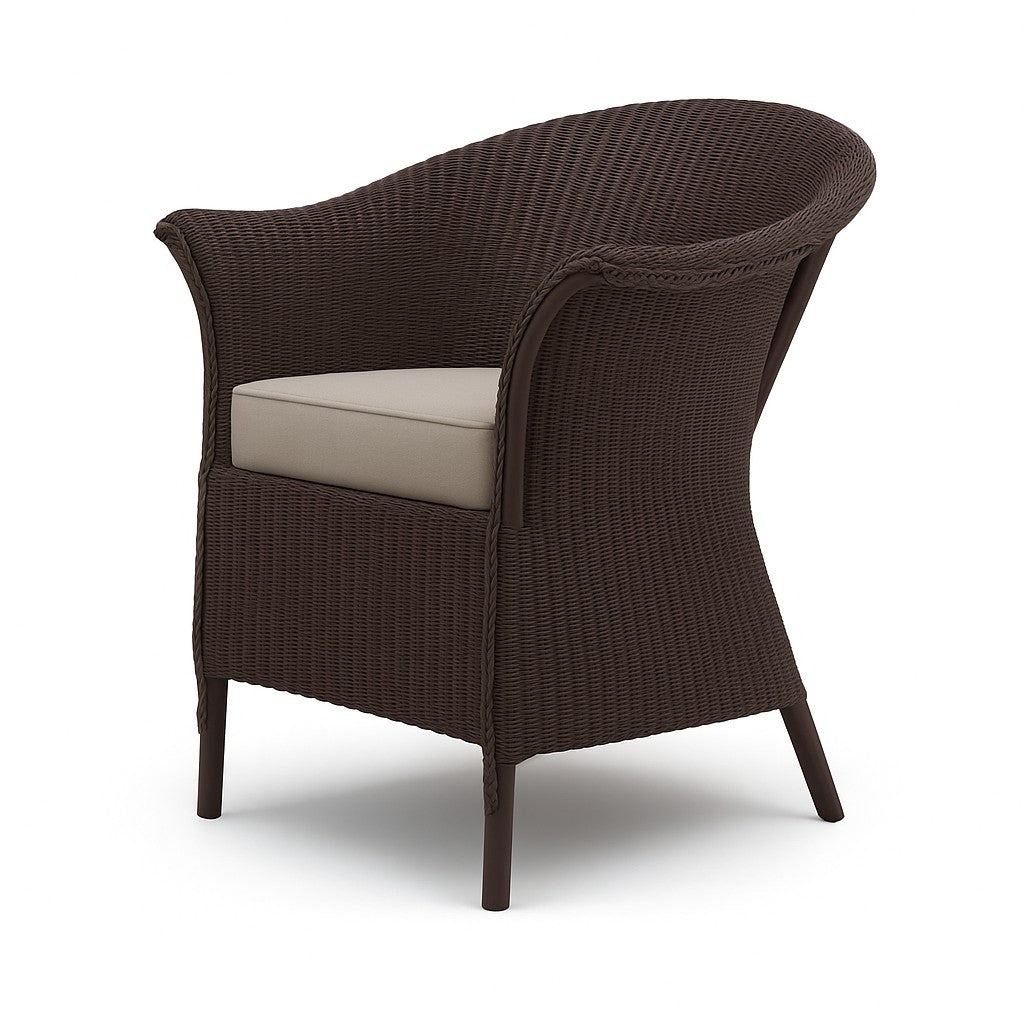 Fairbank Wide Lloyd loom Armchair with Drop In Fabric Cushion