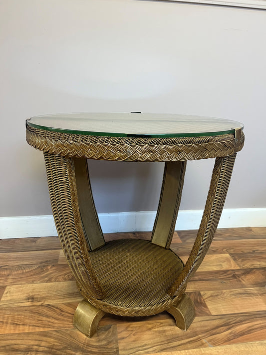 Lloyd Loom Side Table 1935 (Ready For Painting)