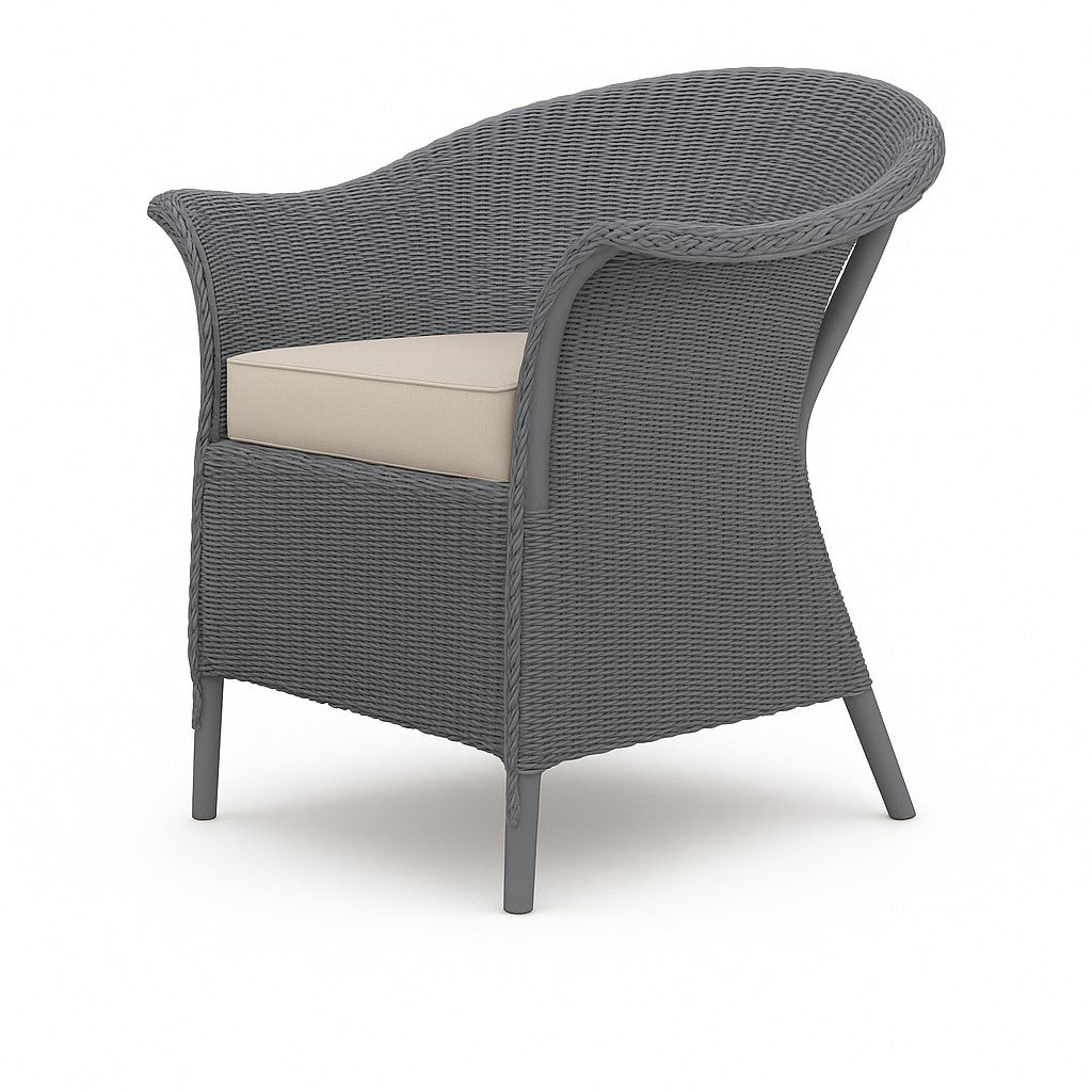 Fairbank Wide Lloyd loom Armchair with Drop In Fabric Cushion