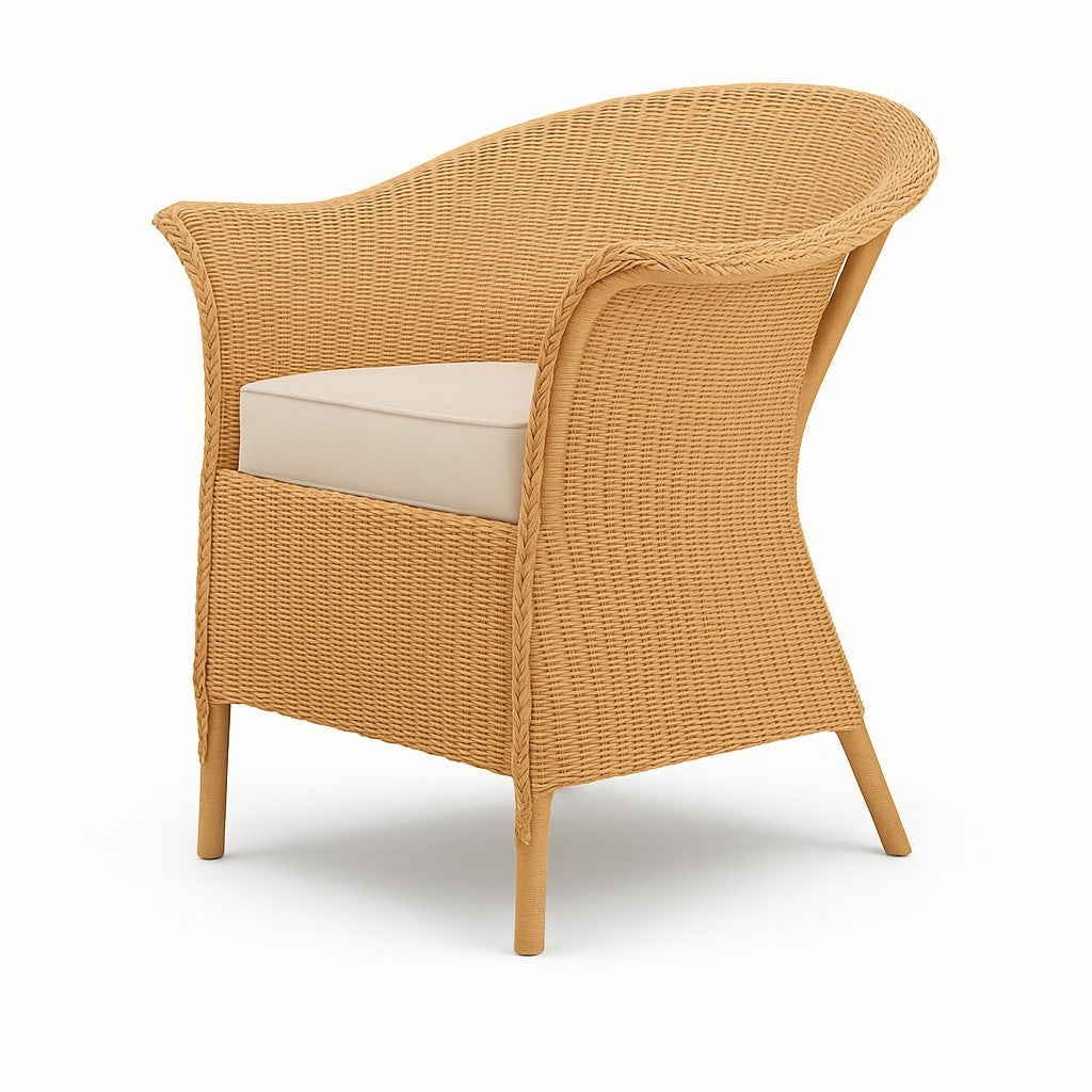 Fairbank Wide Lloyd loom Armchair with Drop In Fabric Cushion