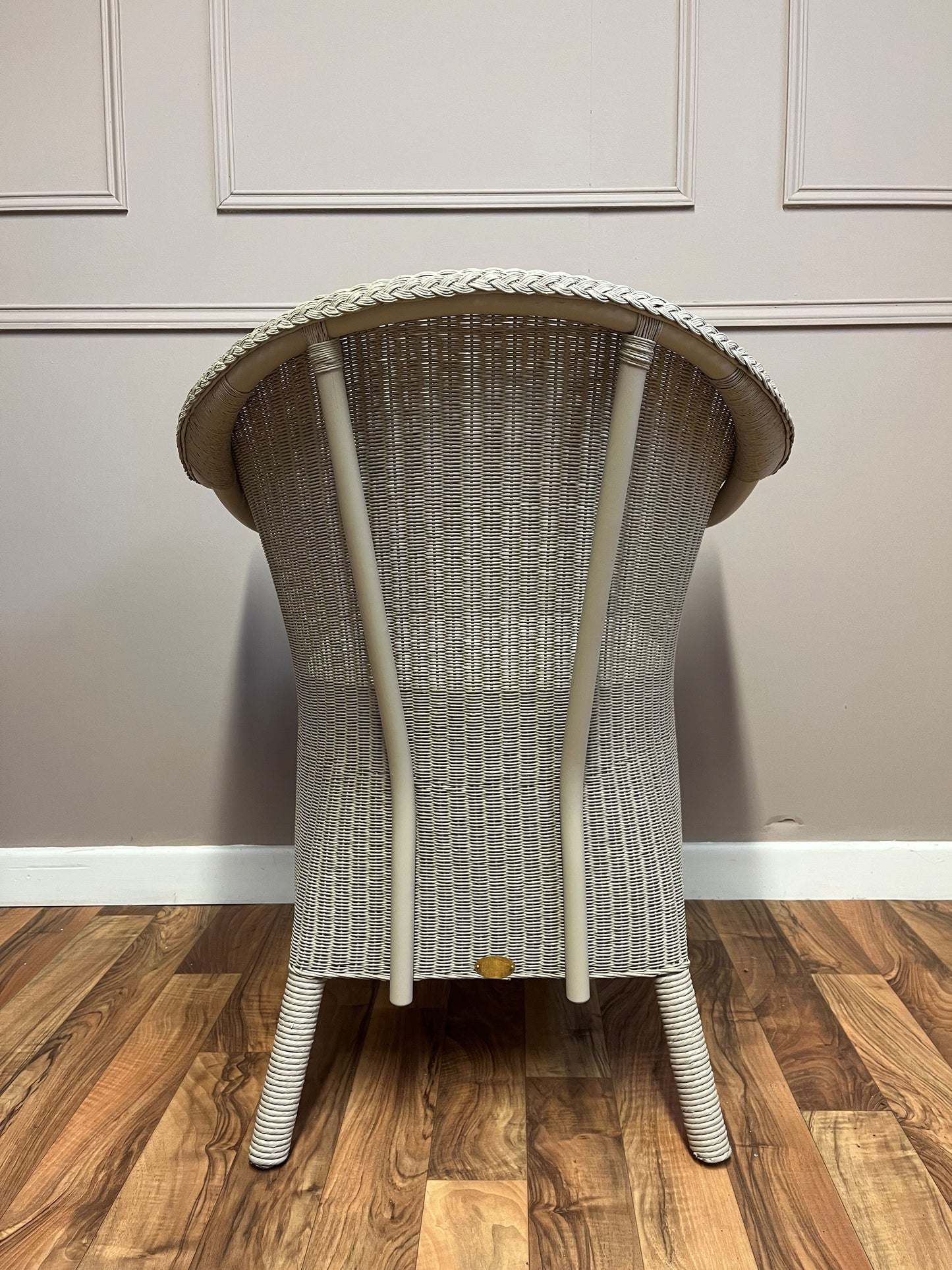 Whitby Lloyd Loom Armchair with Cushion - Painted in Any Colour