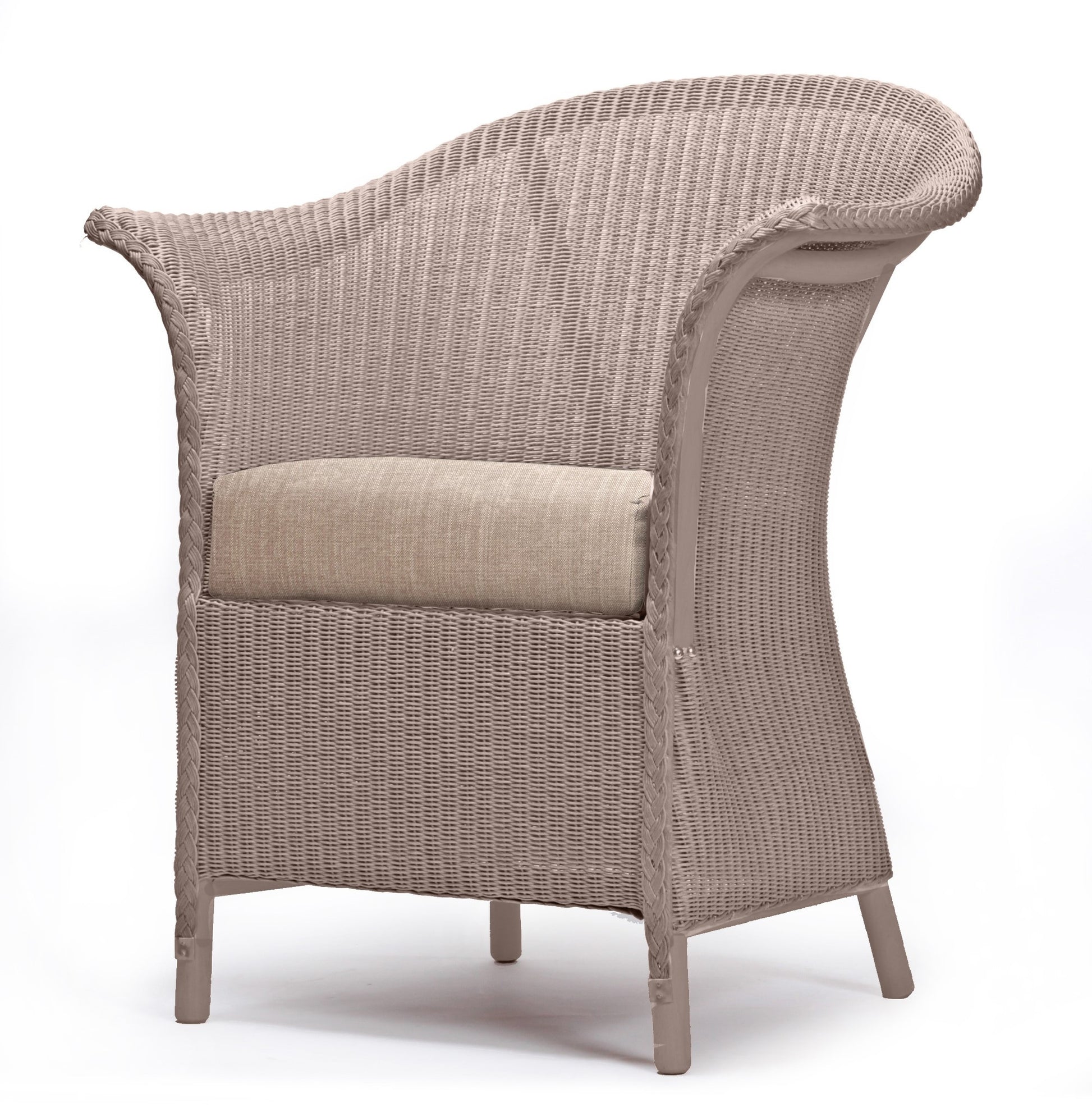 Fairbank Wide Lloyd Loom Armchair With Fabric Cushion