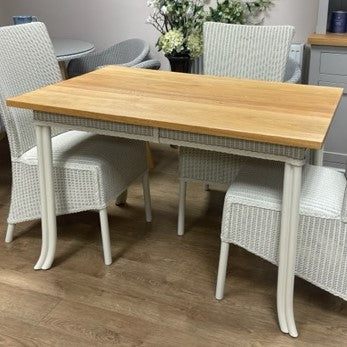 Refurbished Small Stamford Rectangular Dining Table with Oak top